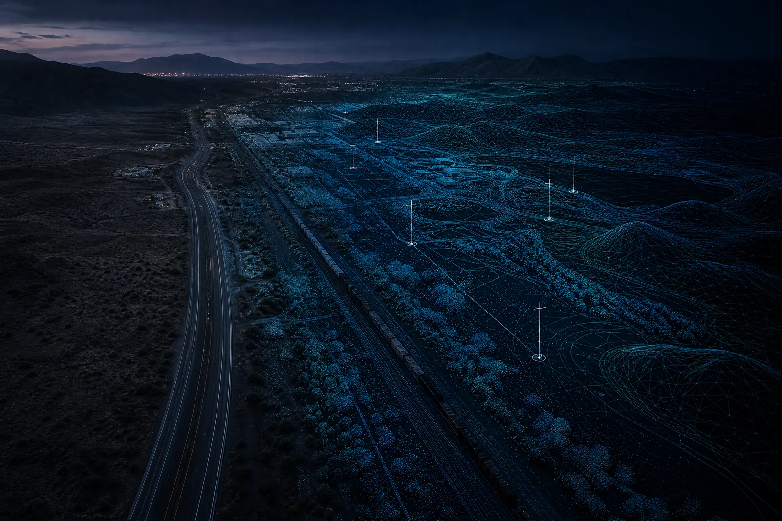 Infrastructure corridor represented as LiDAR data